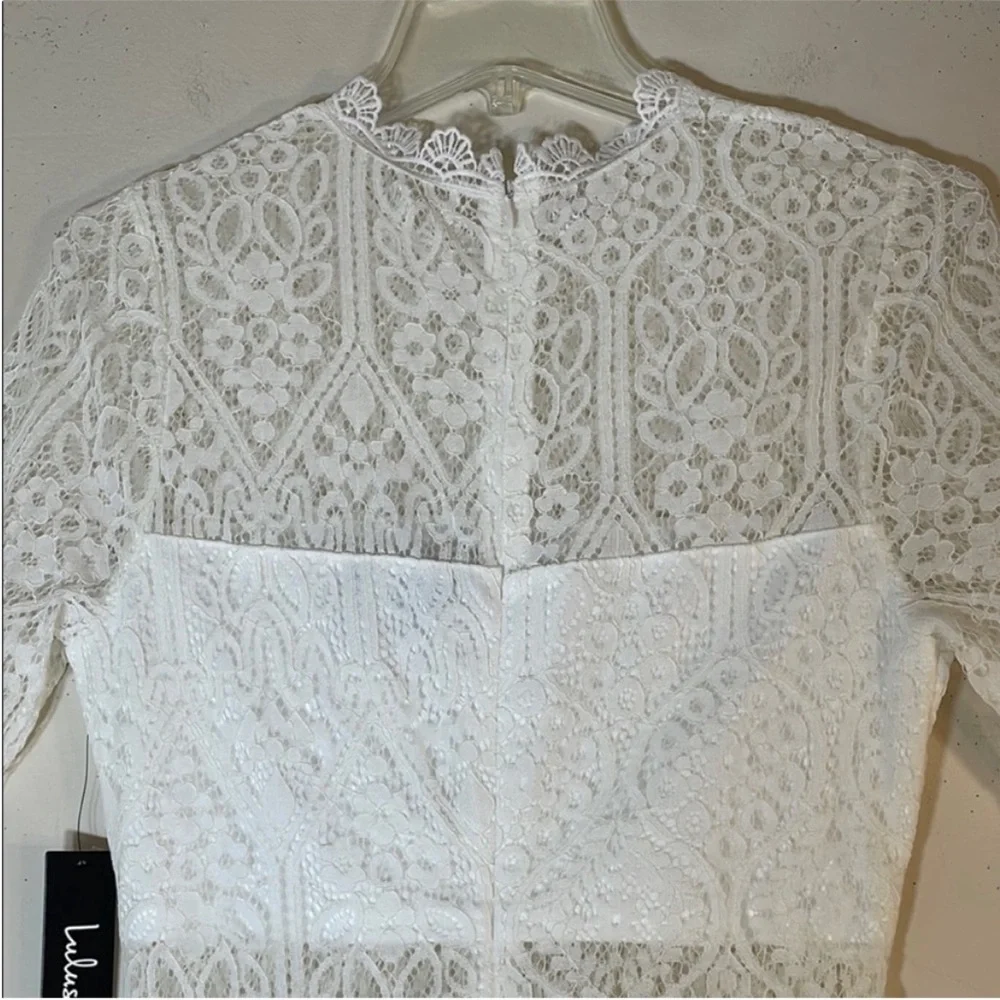 Lulu's Remarkable White Lace Midi Dress. Medium. NWT. - Picture 15 of 15